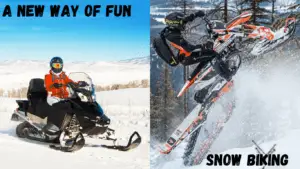 snow bike vs snowmobile 